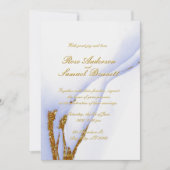Handmade Alcohol Ink Glitter Wedding Invitation (Devant)