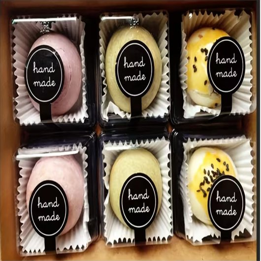 Handmade Black & Pudding Sealing Sticker