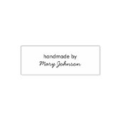 Handmade By Your Name in Cursive Script Zelfinktende Stempel (Design)