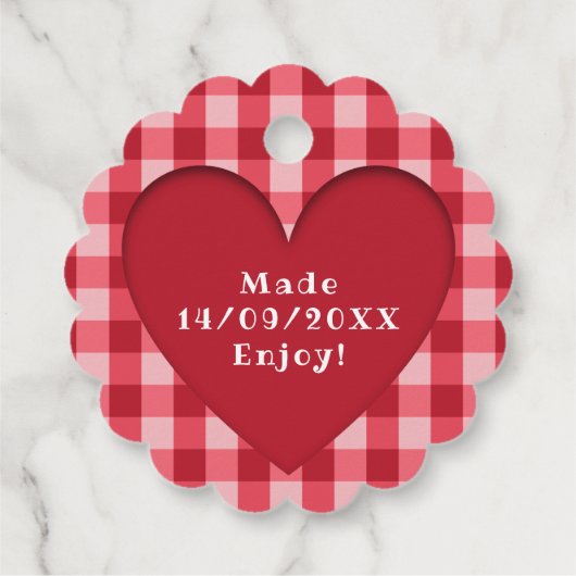 Handmade Cherry Jam Bedankjes Labels (Achterkant)