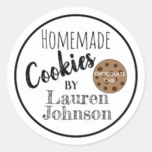 Handmade Chocolate Chip Cookies Sticker Label