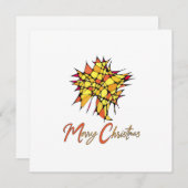 Handmade Christmas Card with Star Graphic Feestdagenkaart (Voorkant / Achterkant)