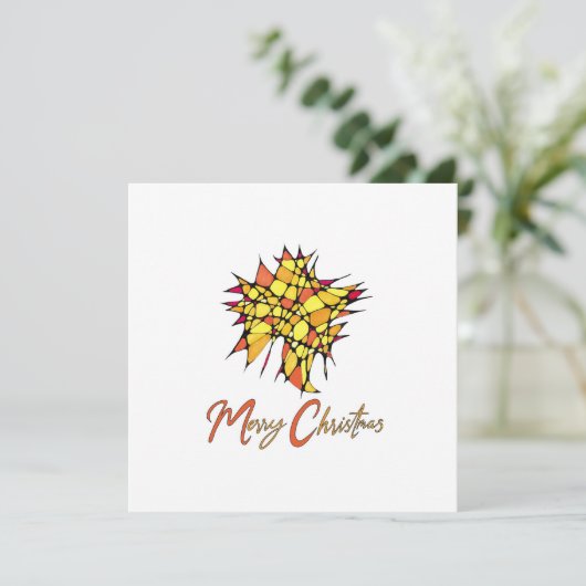 Handmade Christmas Card with Star Graphic Feestdagenkaart (Staand voorkant)