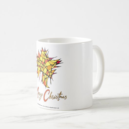 Handmade Christmas Cup with Star Graphic Koffiemok (Voorkant rechts)