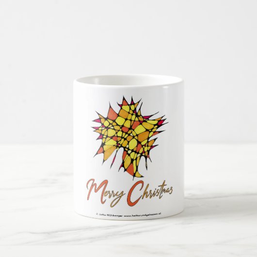 Handmade Christmas Cup with Star Graphic Koffiemok (Center)