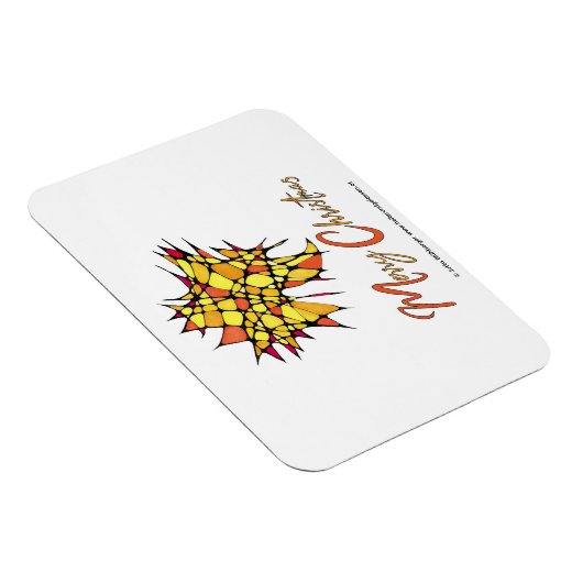 Handmade Christmas Magnet with Star Graphic Magneet (Rechterzijde)