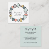 Handmade Crafter Etsy Artisan Rustic Modern Square Vierkante Visitekaartje (Voorkant / Achterkant)