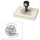 Handmade Dumplings Food Branding Rubber Stamp Rubberstempel (Gestempeld)