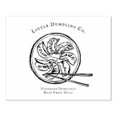 Handmade Dumplings Food Branding Rubber Stamp Rubberstempel (Afrduk)