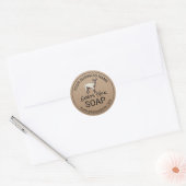 Handmade Goats Milk Soap Rustic Kraft Ronde Sticker (Envelop)