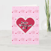 Handmade Happy Valentine's Day Card Kaart (Voorkant)
