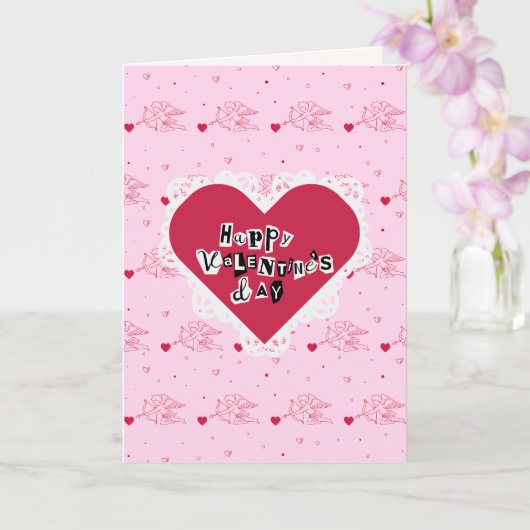 Handmade Happy Valentine's Day Card Kaart (Orchidee)