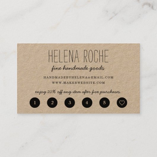 Handmade Heart | Loyalty Rustic Kraft (Achterkant)