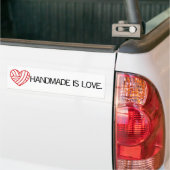 Handmade is Love Yarn Heart Crafts Bumpersticker (Op Truck)