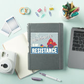 Handmade is My Resistance-Blue Rectangle sticker (Couverture iPad)