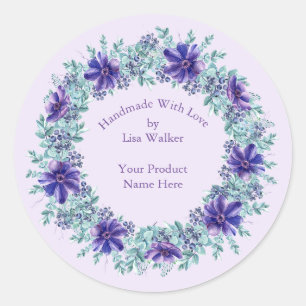 Handmade Item Label Rustic Paars Wreator & Lila