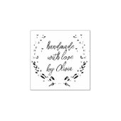 Handmade Lavender Hearts met grote rubberen stempe Rubberstempel (Afrduk)