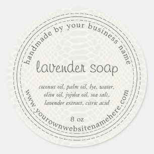 Handmade Lavender Soap Green Snake Patroon Ronde Sticker
