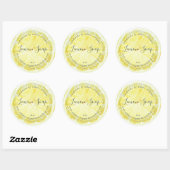 Handmade Lemon Soap Organic Business Ronde Sticker (Vel)