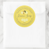 Handmade Lemon Soap Organic Business Ronde Sticker (Tas)