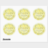 Handmade Lemon Soap Organic Business Ronde Sticker (Vel)