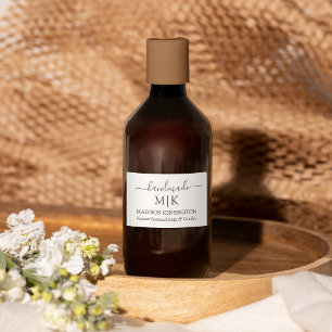 Handmade Monogram of voeg het BedrijfsEtiket van d Voedselcontainer Etiket