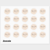 Handmade Product Blush Simple Trendy Classic Rouge Ronde Sticker (Vel)