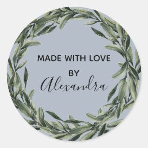 Handmade Product  Branch Trendy greenery Ronde Sticker