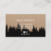 Handmade Products Mountain Logo Rustic Kraft Visitekaartje (Achterkant)