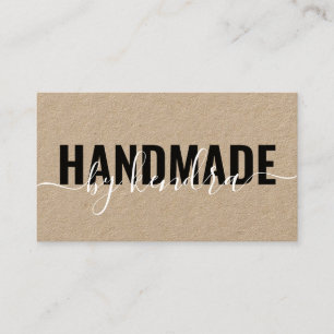Handmade Rustic Elegant Kraft Visitekaartje