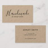 Handmade Rustic Kraft Visitekaartje (Voorkant / Achterkant)