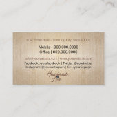 Handmade Rustic Kraft Visitekaartje (Achterkant)
