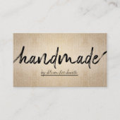 Handmade Rustic Kraft Visitekaartje (Voorkant)