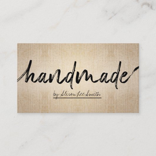 Handmade Rustic Kraft Visitekaartje (Voorkant)