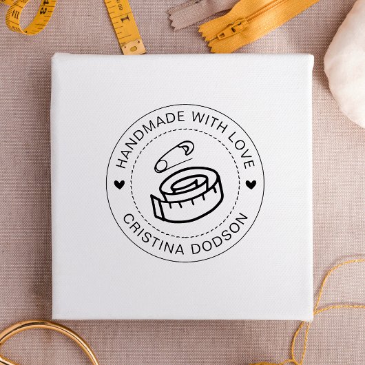 Handmade Sewing Custom Circle Stamp Rubberstempel
