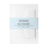 Handmade Soap Belly Band Blue Product Label Wrap Uitnodigingen Wikkel (Voorkant Voorbeeld)