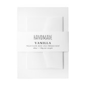 Handmade Soap Belly Band White Product Label Wrap Uitnodigingen Wikkel (Voorkant Voorbeeld)