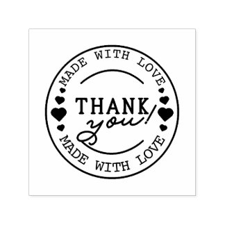 Handmade With Love – Custom Thank You  Zelfinktende Stempel