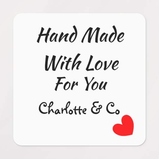 Handmade With Love For You Personalized Labels (Design 2)