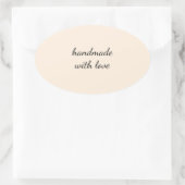 Handmade With Love Minimal Sticker – Elegant Craft (Tas)