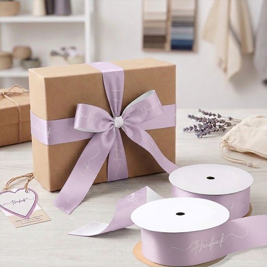 Handmade With Love Small Business Packaging Satin Lint