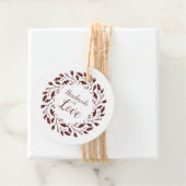Handmade With Love Wreath Quote In Brown Bedankjes Labels (In situ)