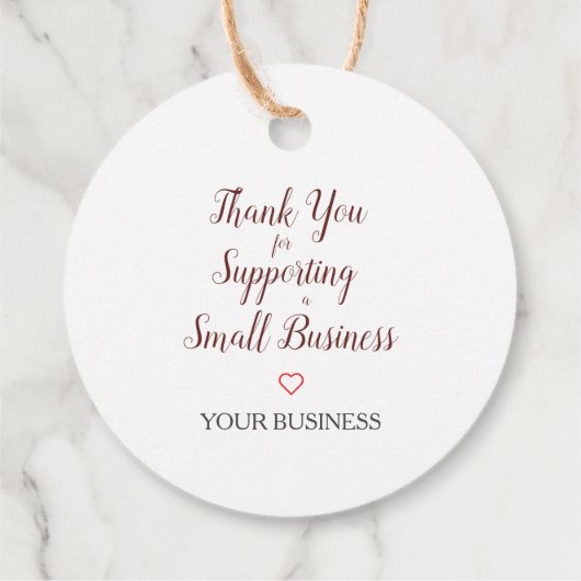 Handmade With Love Wreath Quote In Brown Bedankjes Labels (Achterkant)