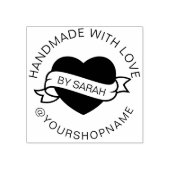 Handmade With Love Your Shop And Name Rubberstempel (Afrduk)
