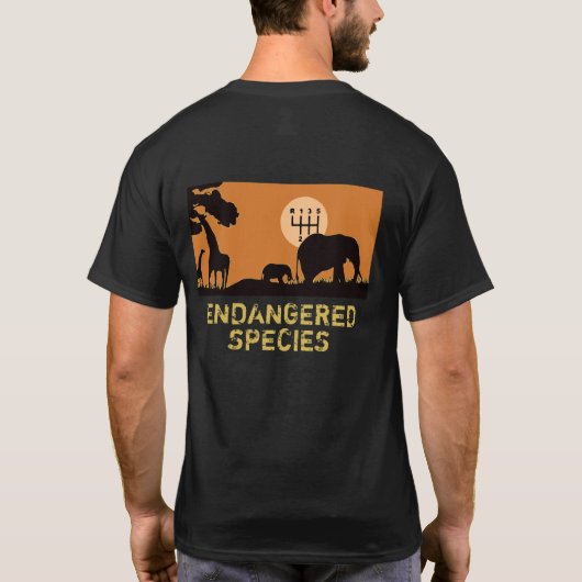 HANDMATIG - bedreigd T-shirt (Achterkant)