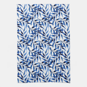 Handmatig gekleurd inktpatroon Waterverf Theedoek