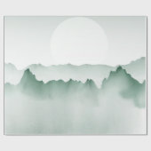 Handmatig gekleurd Waterverf berglandschap Cadeaupapier (Vlak)