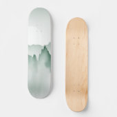 Handmatig gekleurd Waterverf berglandschap Skateboard (Voorkant)