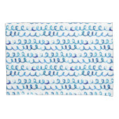 Handmatig geschilderd blauw Waterverf avy patroon Kussensloop (Voorkant-Links)