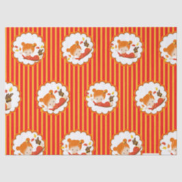 Handmatig geschilderd herfstpapier voor Schattig m Tissuepapier